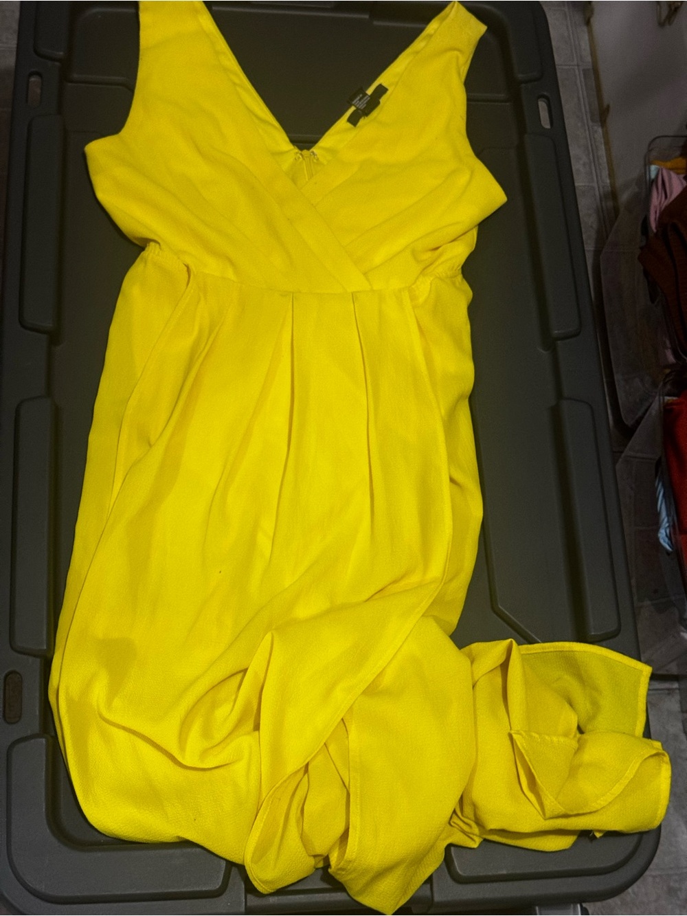 Forever 21 Bright Yellow V-Neck Maxi Dress